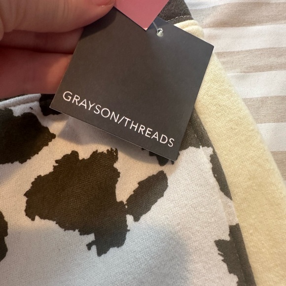 Grayson Threads Cow Print Wide-Leg Pull On Pants Womens Size XL - Picture 4 of 12